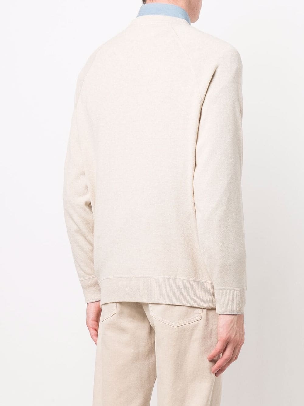 fine-knit ribbed-trim jumper - 4