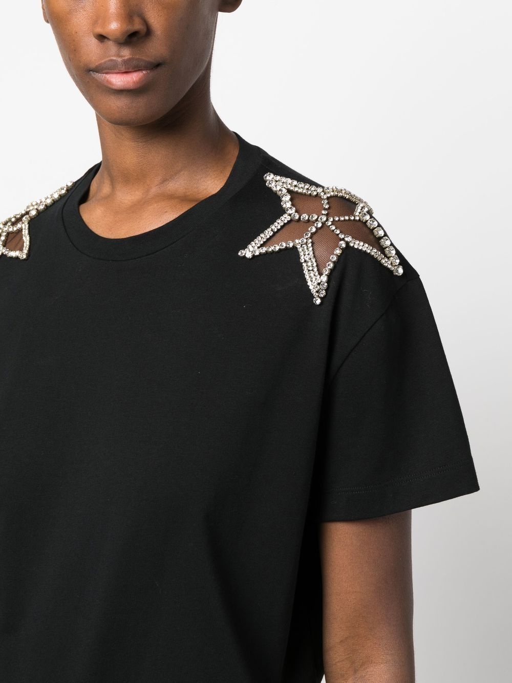 crystal-embellished short-sleeved T-shirt - 5