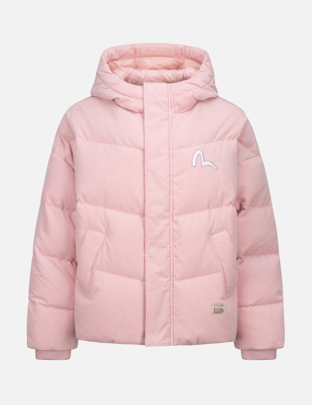 DENIM PATCHWORK CORDUROY DOWN JACKET - 8