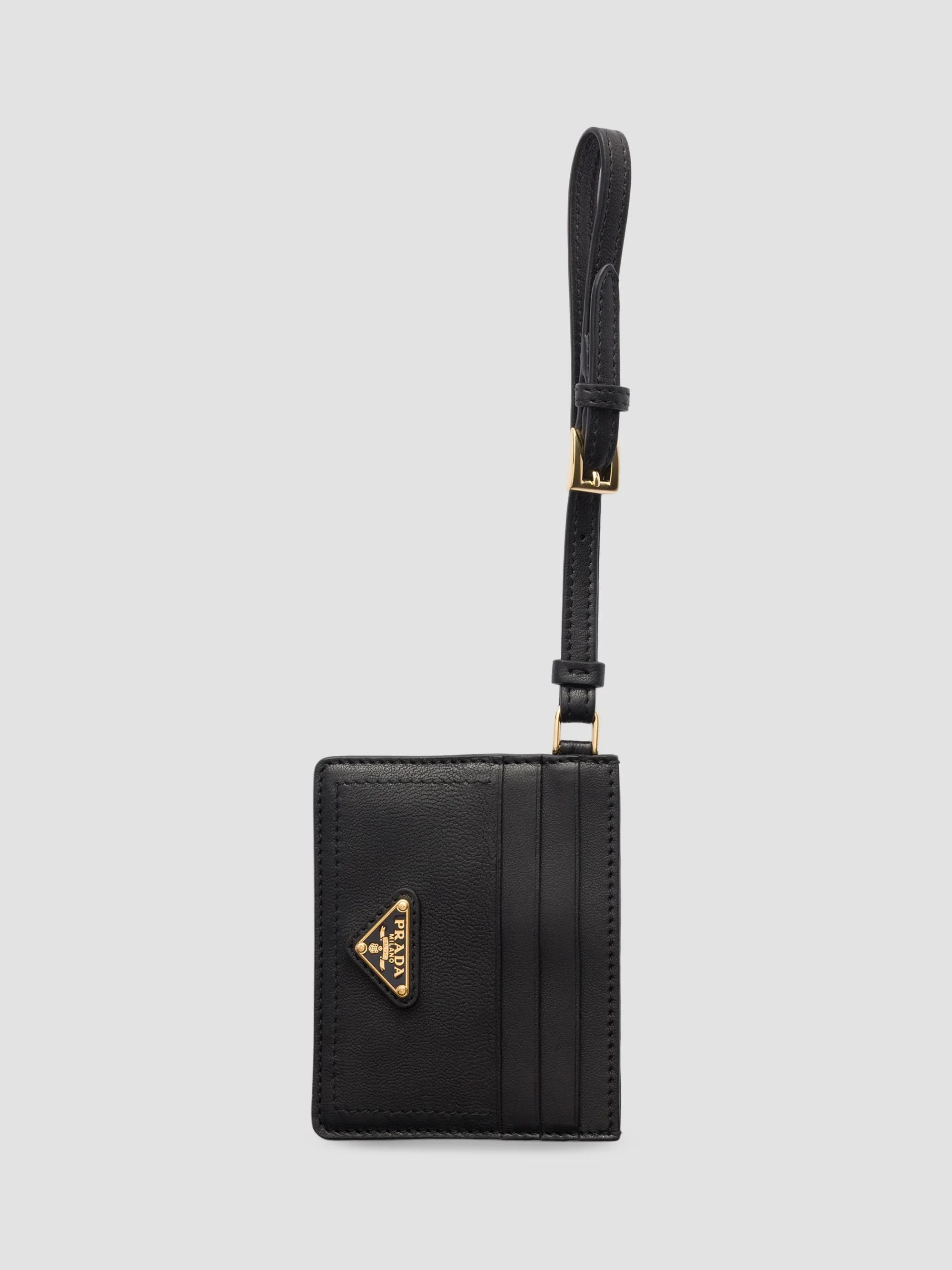 Women's Nappa Leather Card Holder - Black - 1