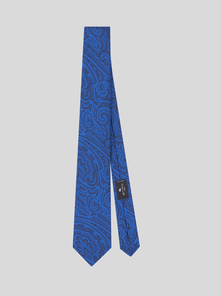 JACQUARD PAISLEY SILK TIE - 1