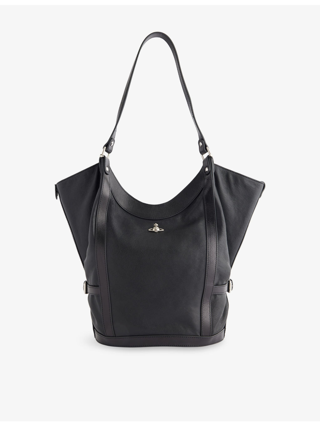 Olive Large Leather Shoulder Bag - 1