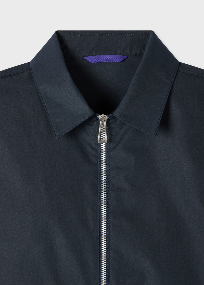 Paul Smith Navy Cotton-Blend Zip Jacket outlook