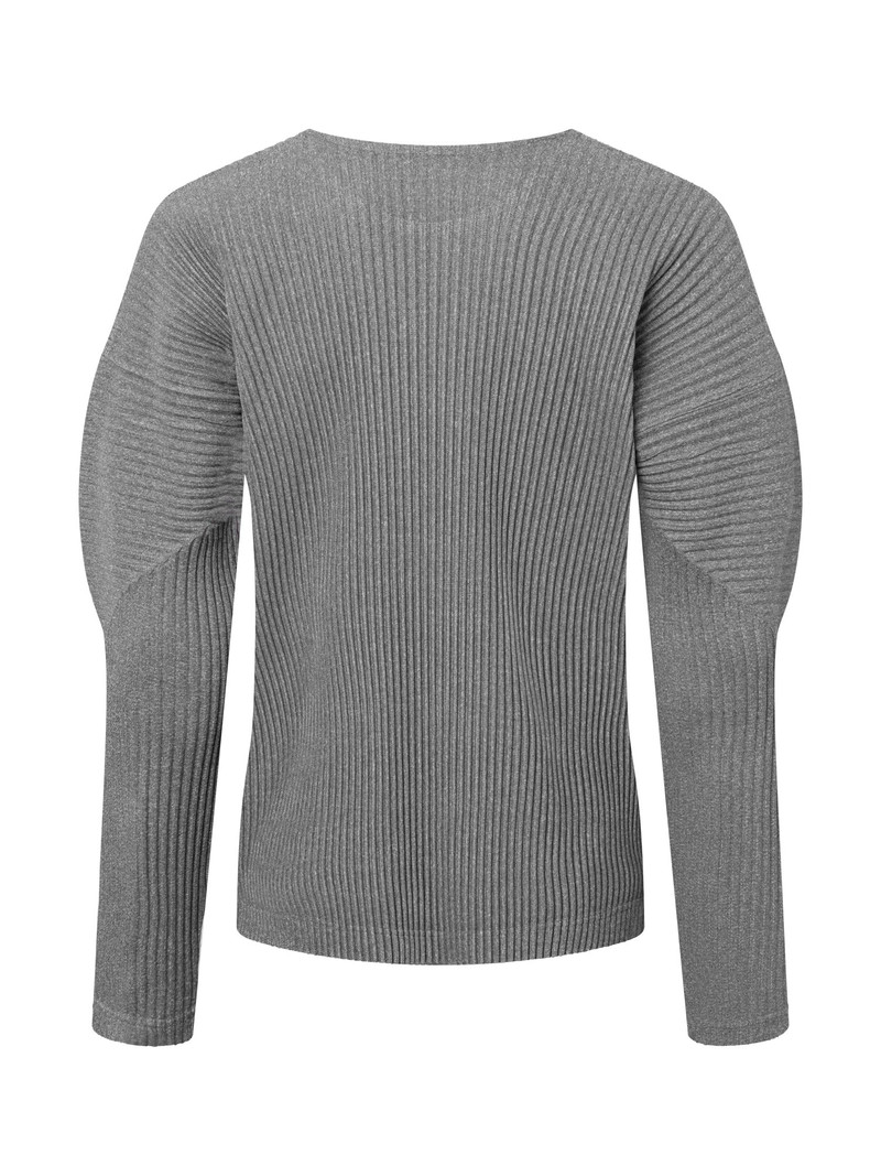 ISSEY MIYAKE HOMME PLISSE T-SHIRT - OLIVE GREY outlook