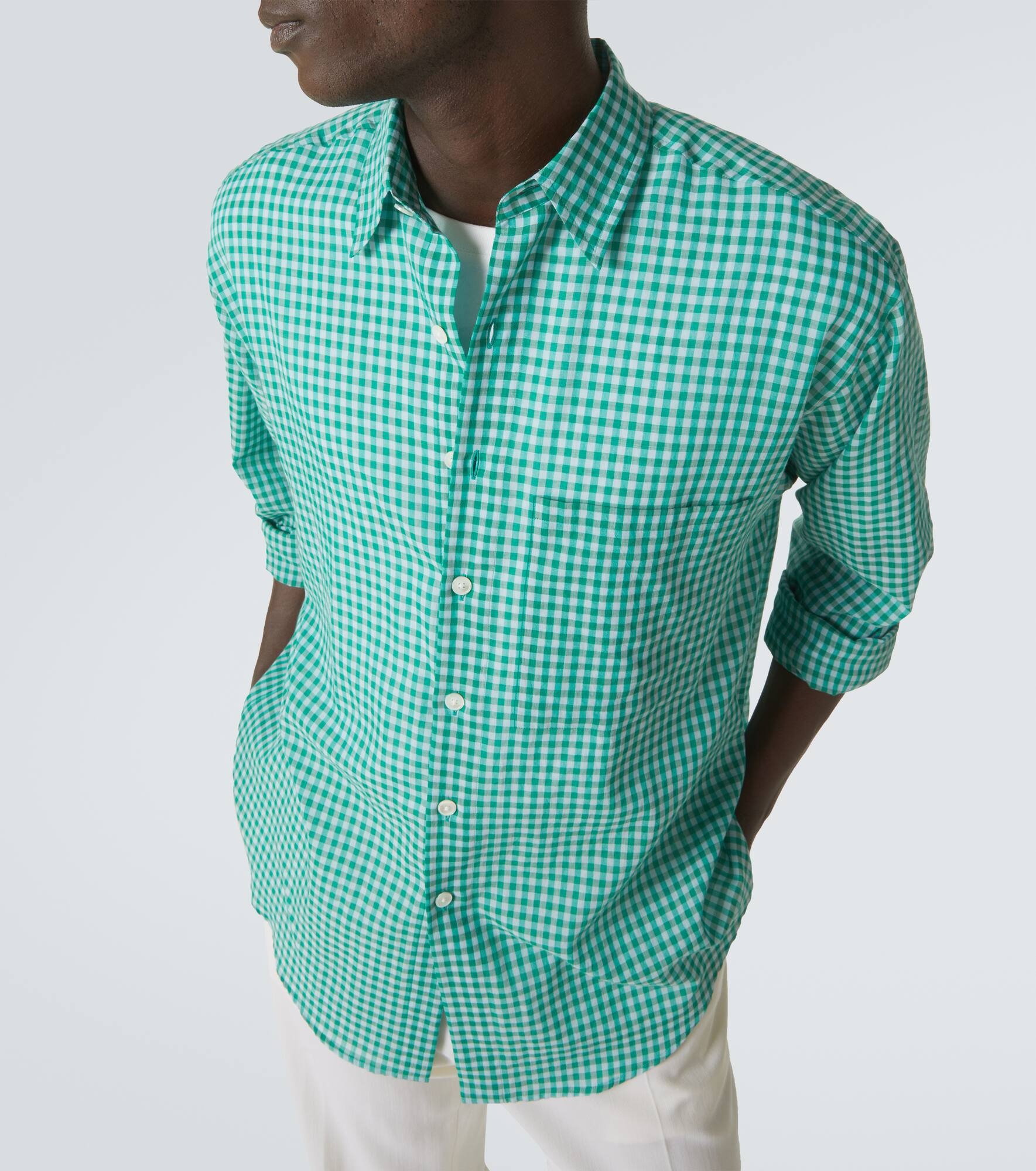 Gingham cotton shirt - 5