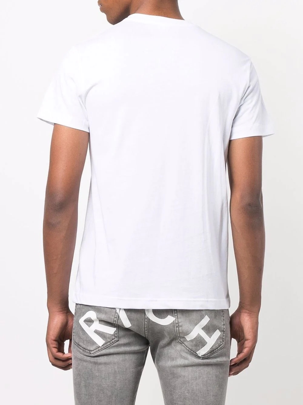 metallic logo-print T-shirt - 4