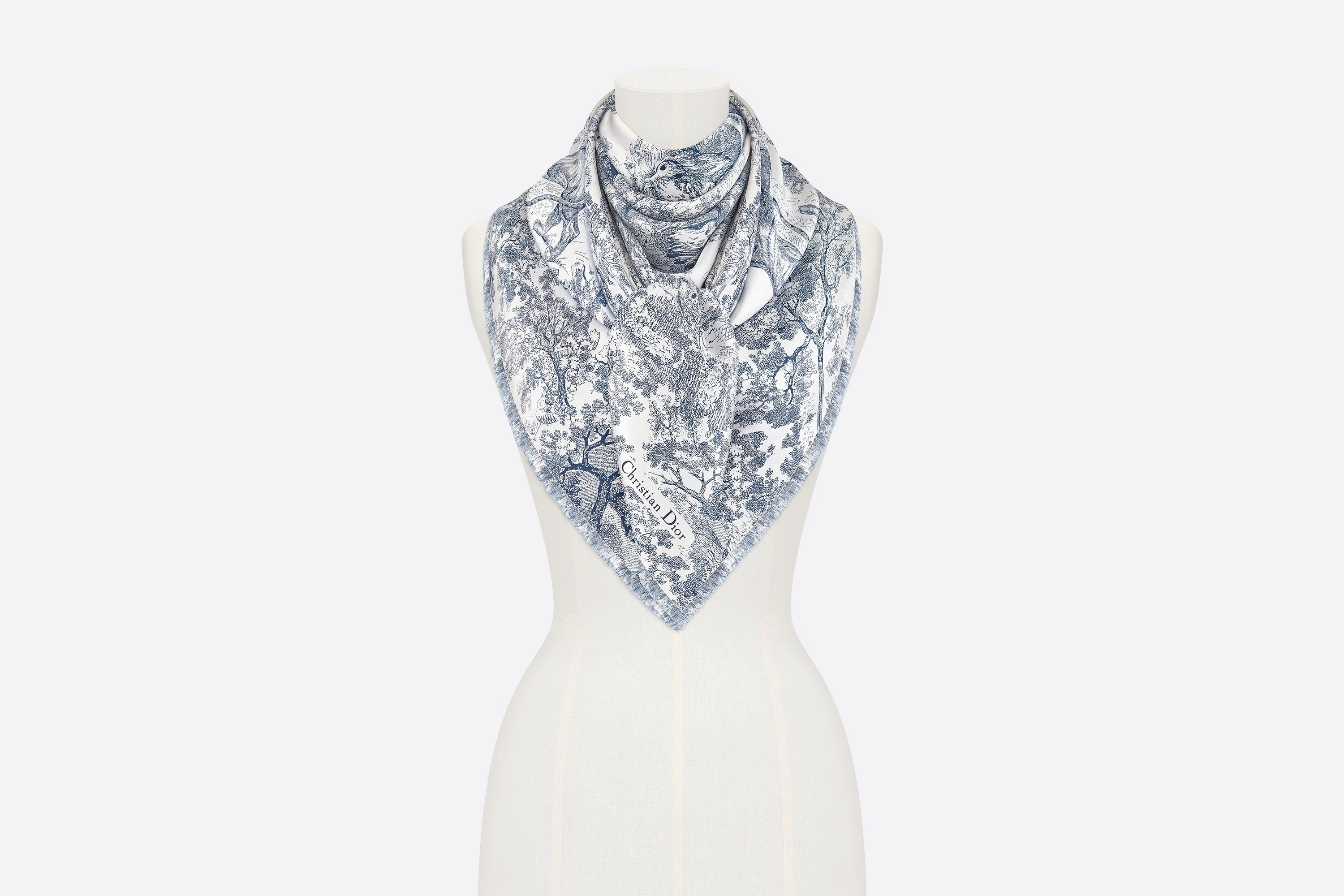 Toile de Jouy Large Square Scarf - 3