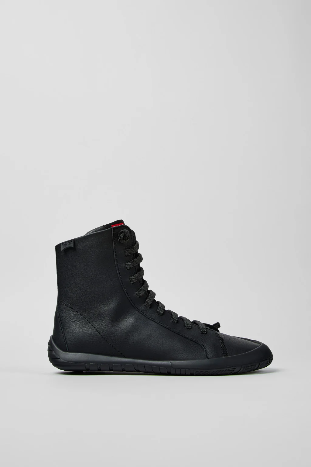 Peu Path+ Black Leather Ankle Boots for Women. - 1