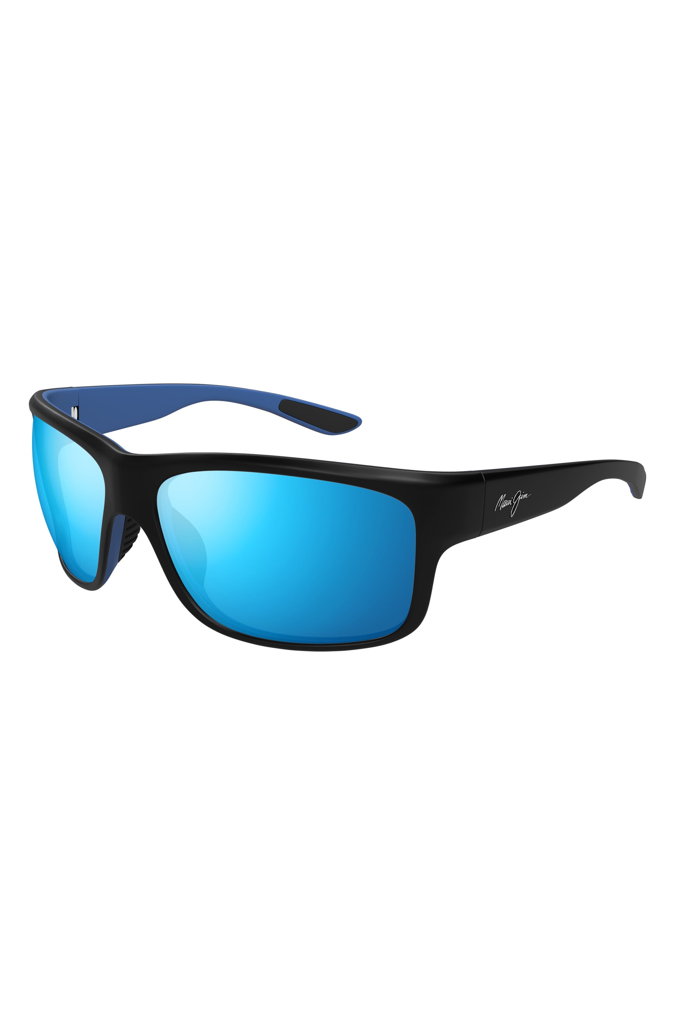 Maui Jim Southern Cross 63mm Oversize Polarized Sunglasses in Black/Blue Hawaii at Nordstrom - 2