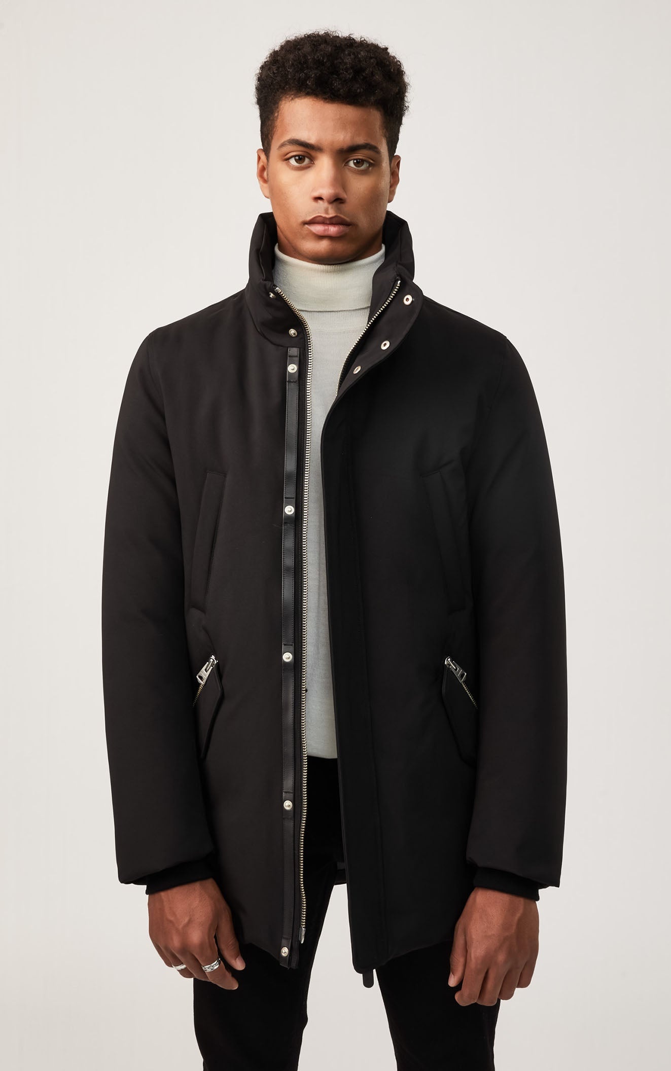 MACKAGE EDWARD down coat with removable hooded bib & silverfox fur