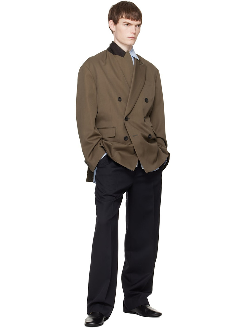 ssstein Taupe Oversized Double Breasted Blazer outlook