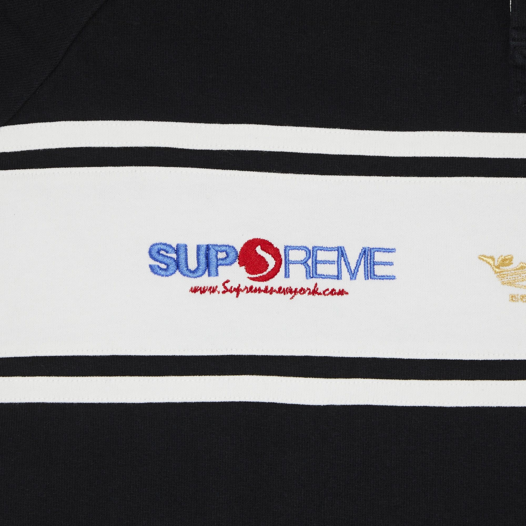 Supreme Chest Stripe Rugby 'Black' - 3