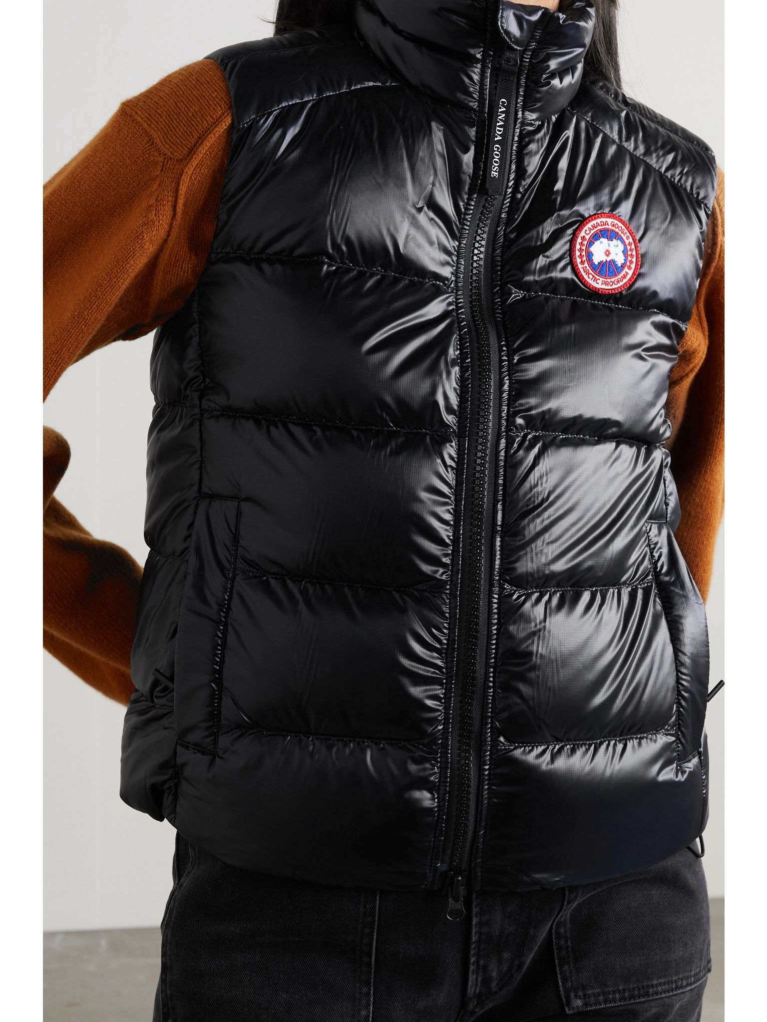 Cypress quilted recycled ripstop down vest Black - 3