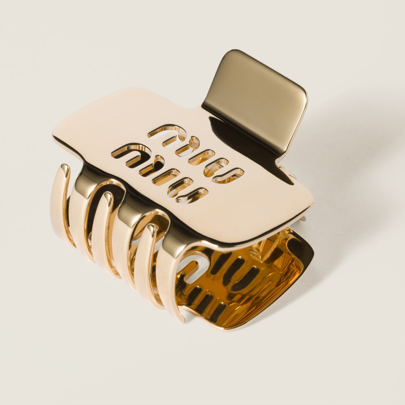 Miu Miu Small claw clip with logo outlook