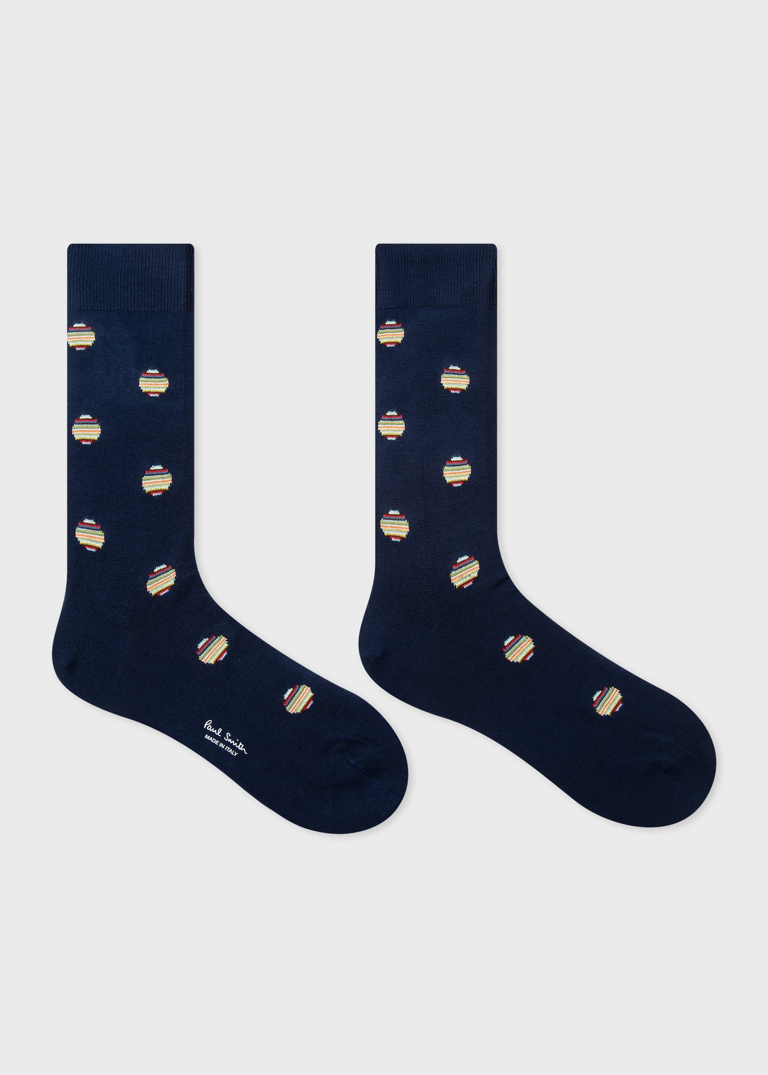 Navy 'Signature Stripe Polka Dot' Socks - 3