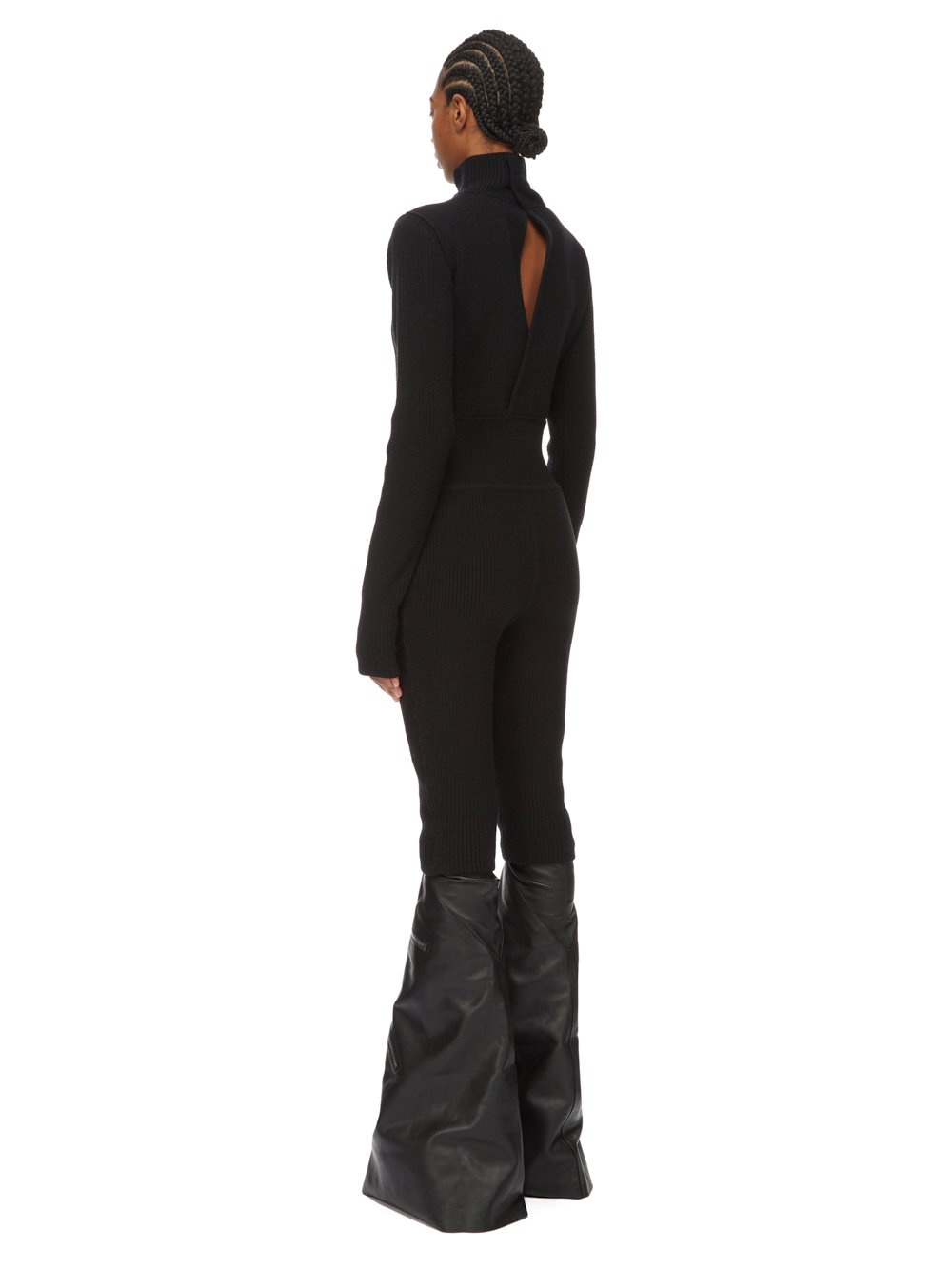 【正規店出品】RICK OWENS RP01B4534 J 091 CROPPED FLIGHTSUIT RICK OWENS CROPPED FLIGHTSUIT BLACK SS22 | 50%OFF SALE
