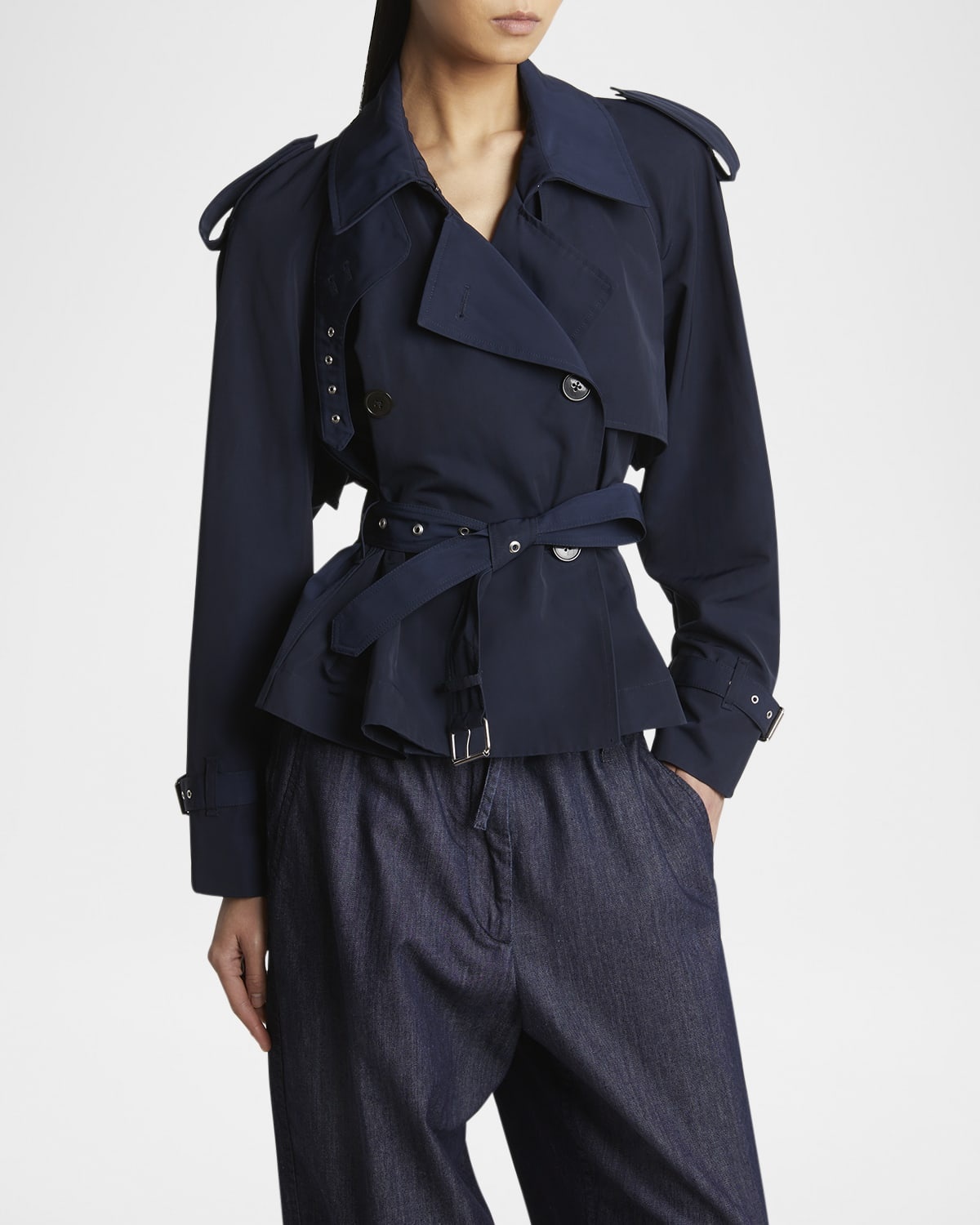 Risto Belted Short Trench Coat - 4