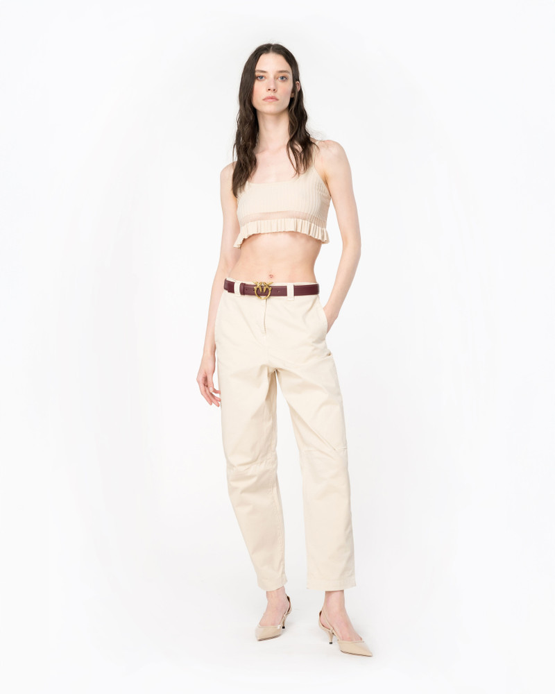 PINKO CAVALRY FABRIC CARROT TROUSERS outlook
