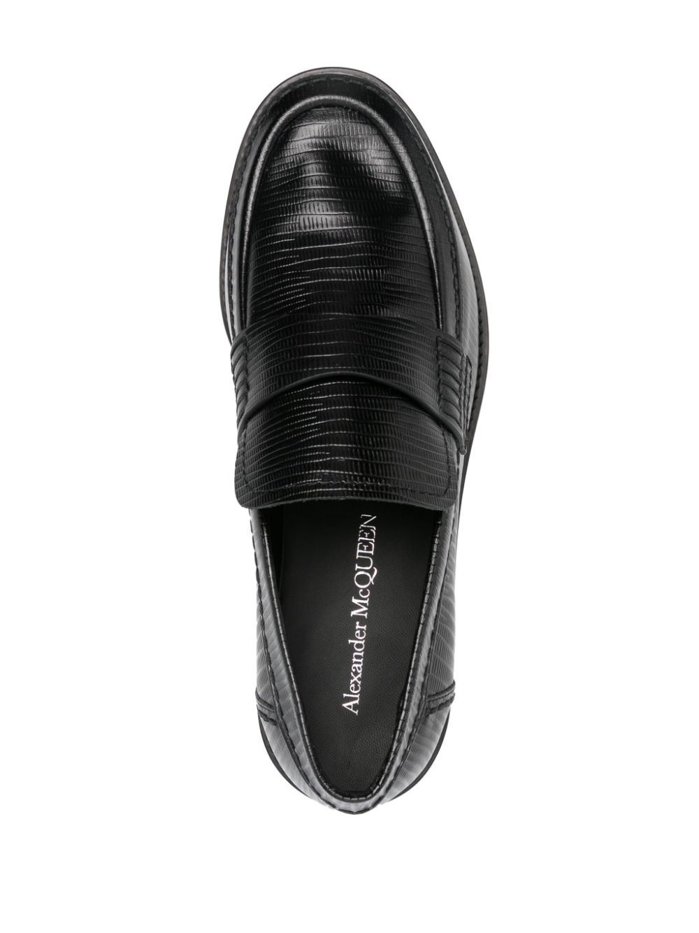 lizard-skin effect loafers - 4