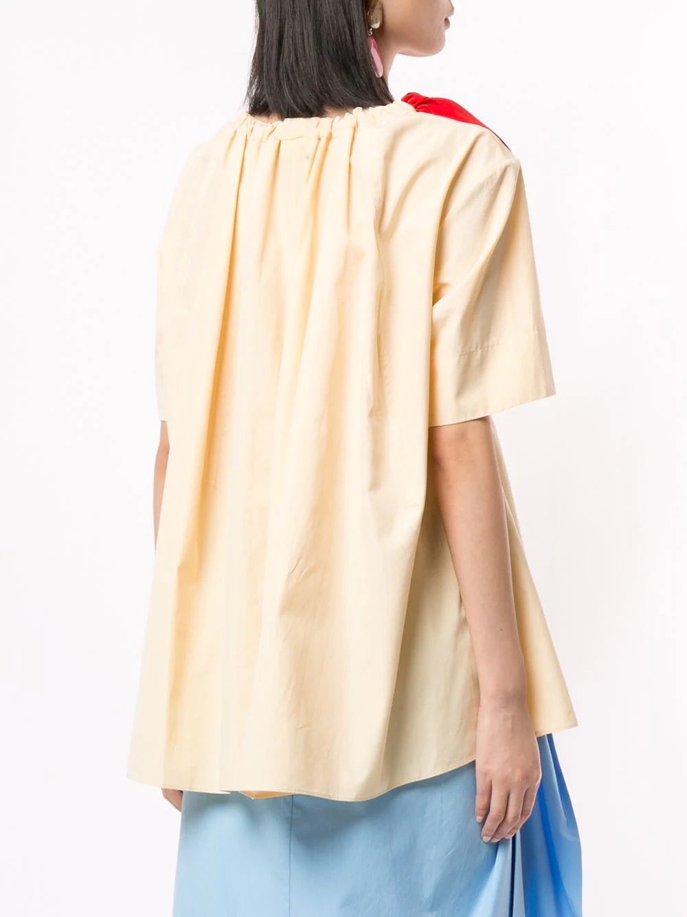 drawstring neck blouse - 4