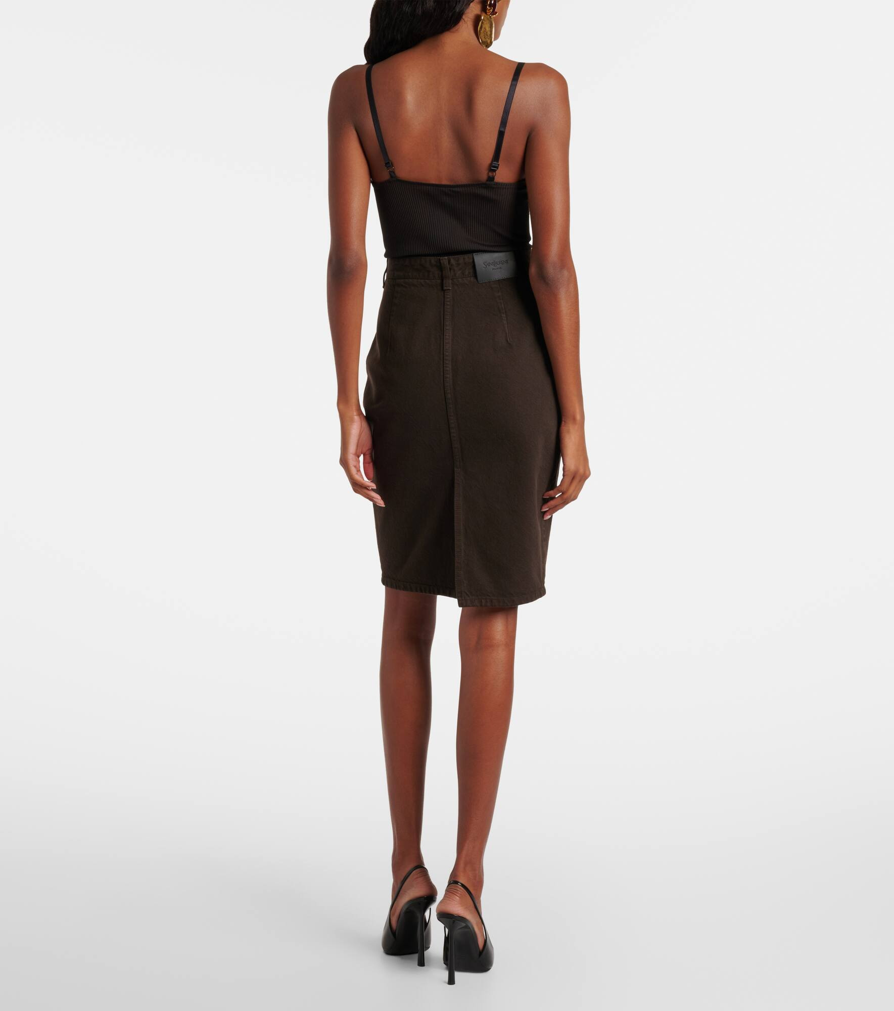 Cotton pencil skirt - 3