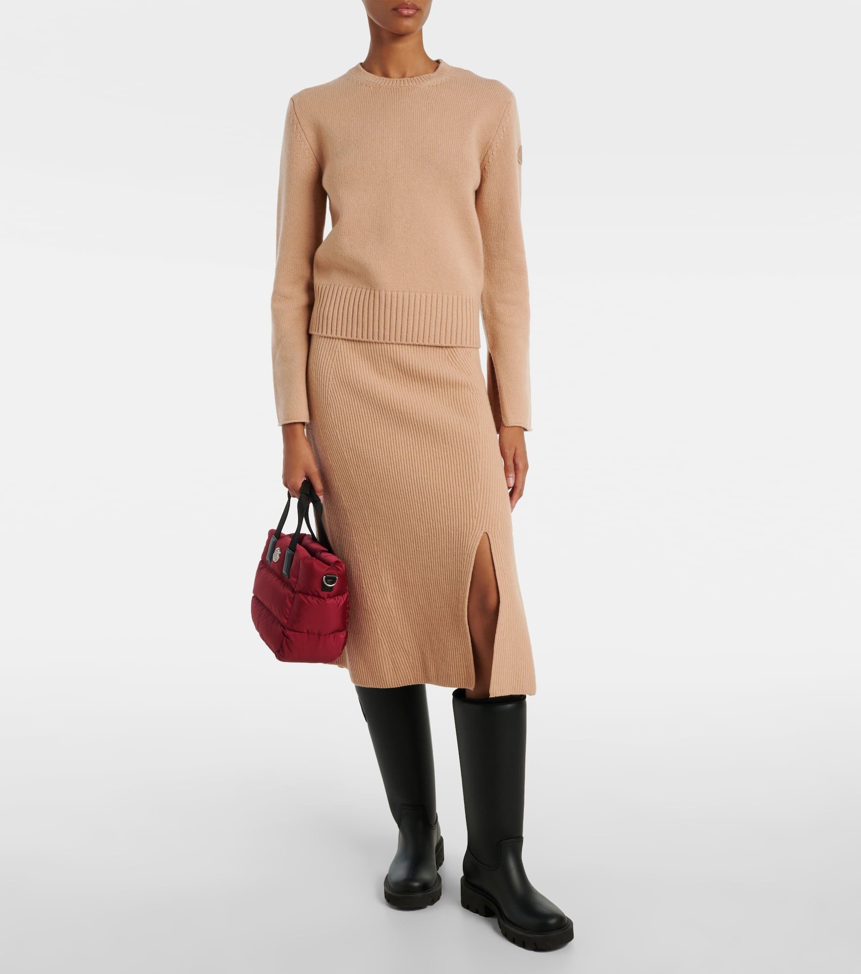 Knitted wool and cashmere midi skirt - 2