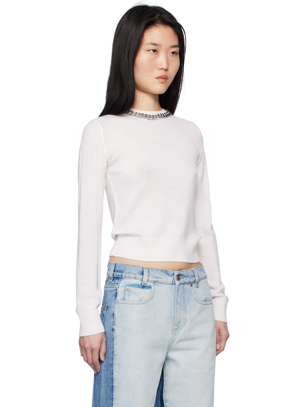 Off-White Falabella Chain Fine-Knit Sweater - 2