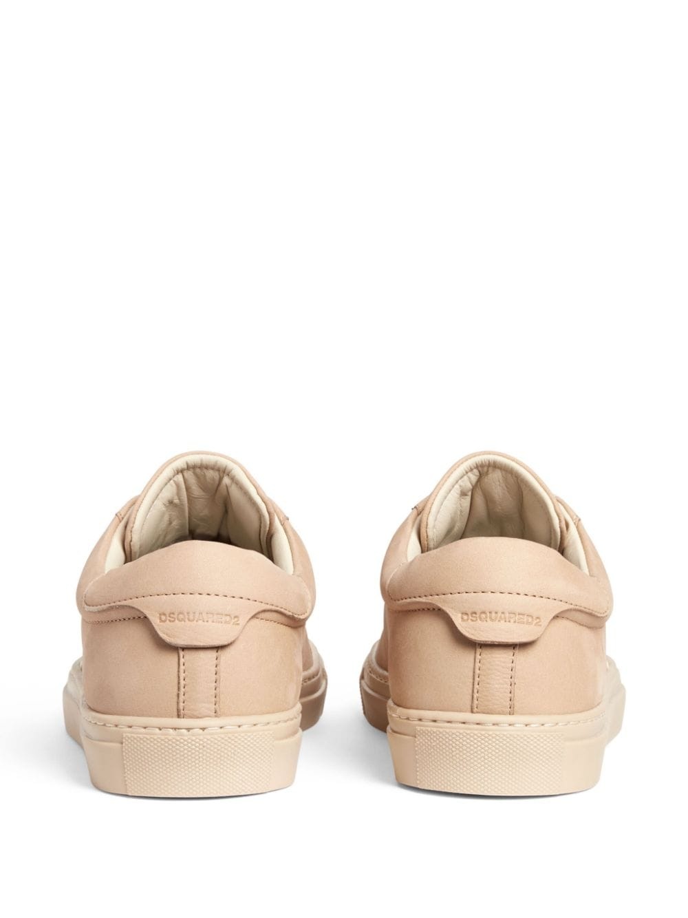 logo-print leather sneakers - 3