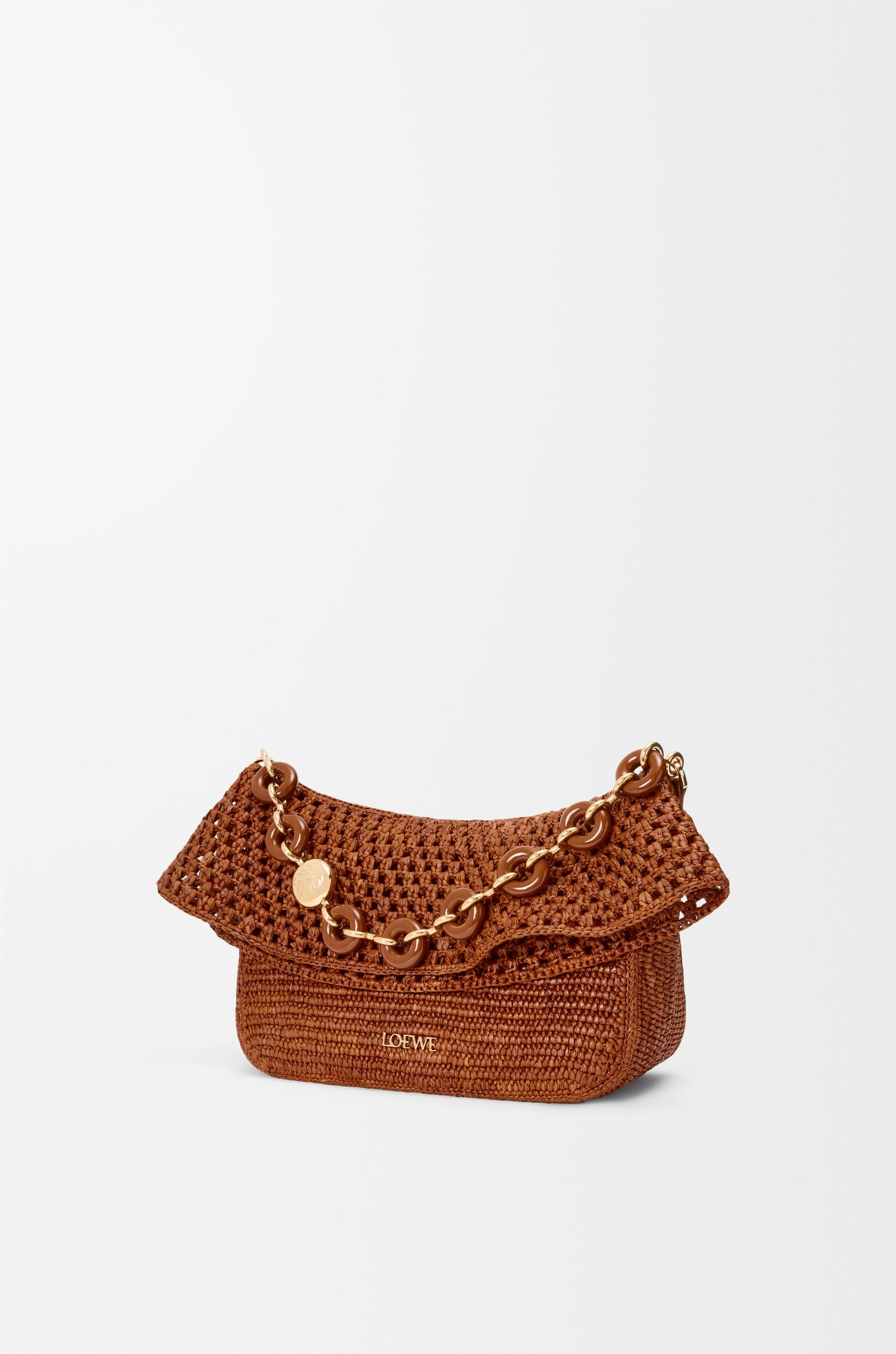 Medium Ola bag in raffia and calfskin - 5