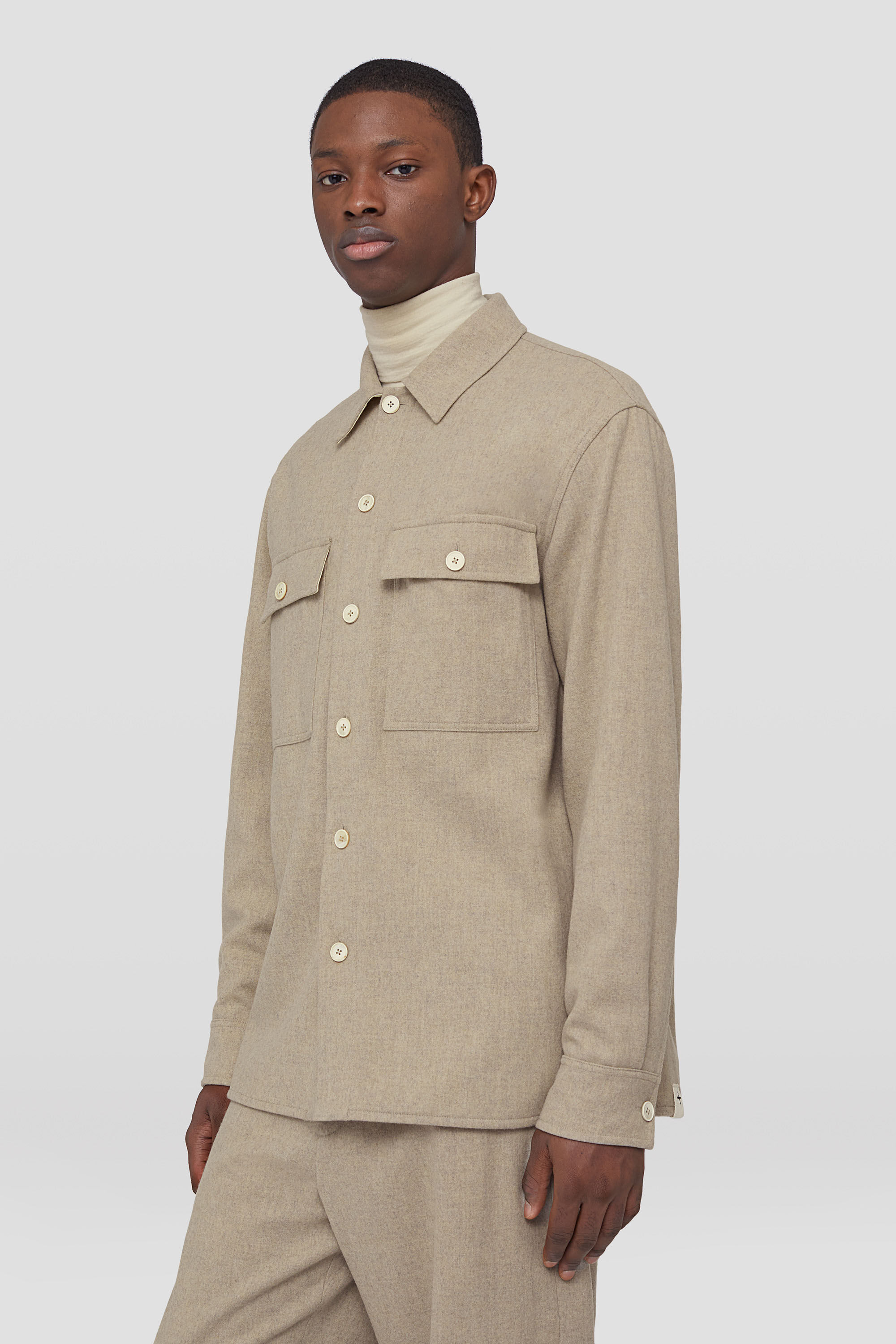 Felt Wool Overshirt - 5
