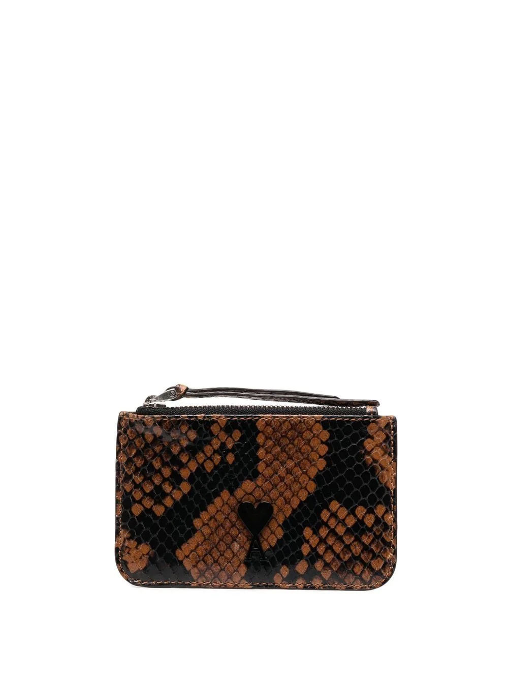 snakeskin-effect cardholder - 1