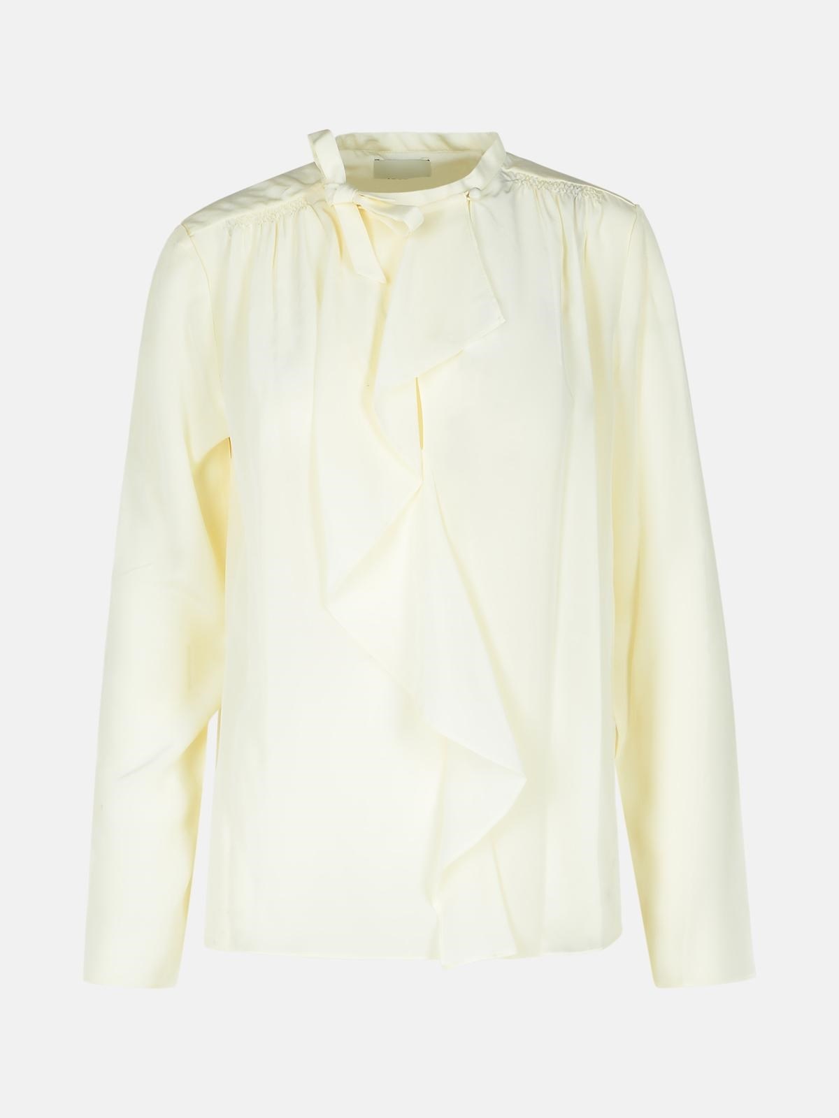 'UTAH' CREAM SILK BLOUSE - 1