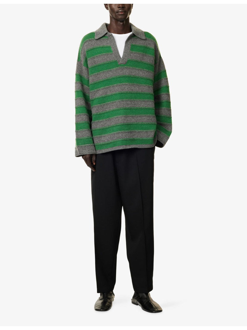 The Elder Statesman Dume Striped Cashmere Jumper outlook