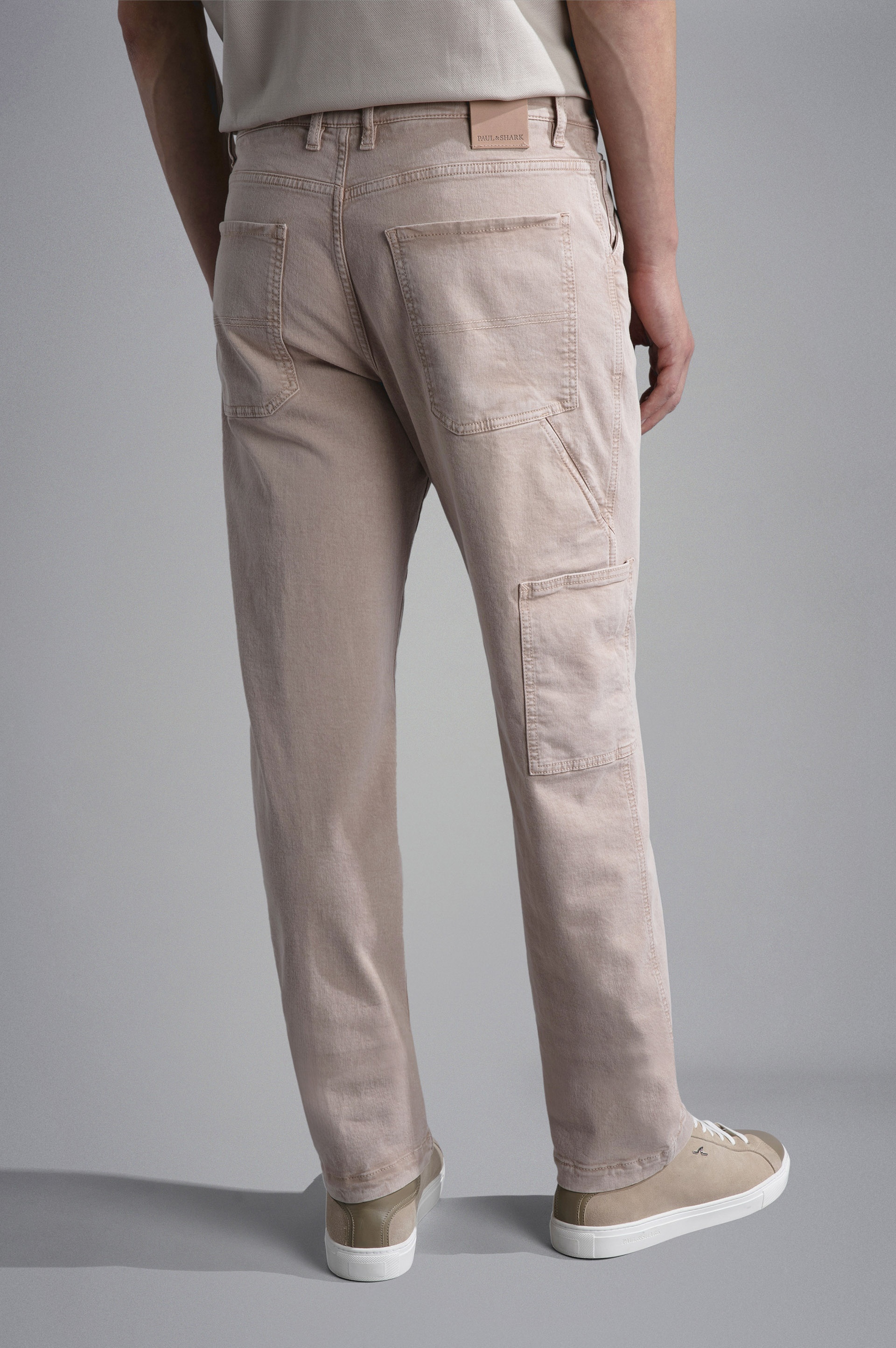 MARBLED DENIM CARPENTER TROUSERS - 3