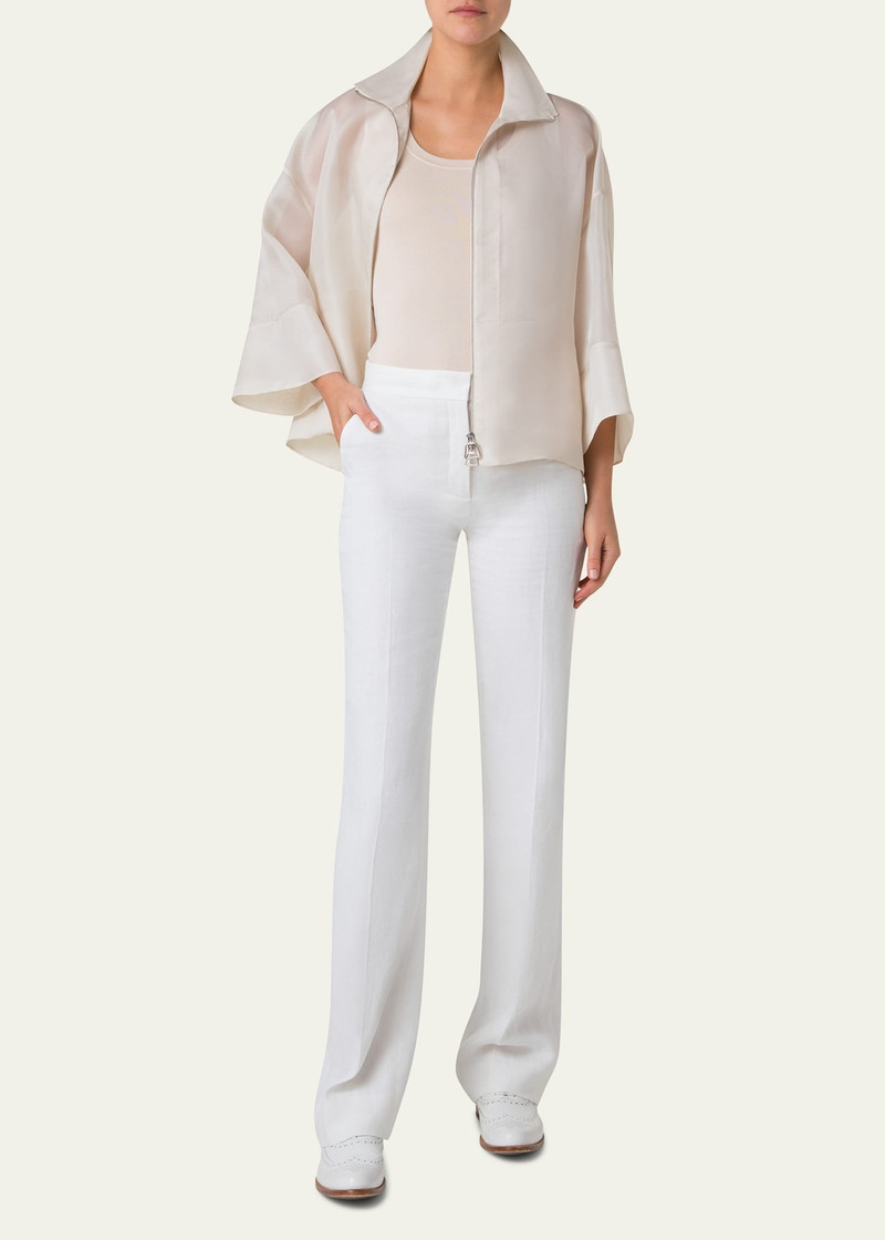 AKRIS Philia Panama Silk Jacket outlook