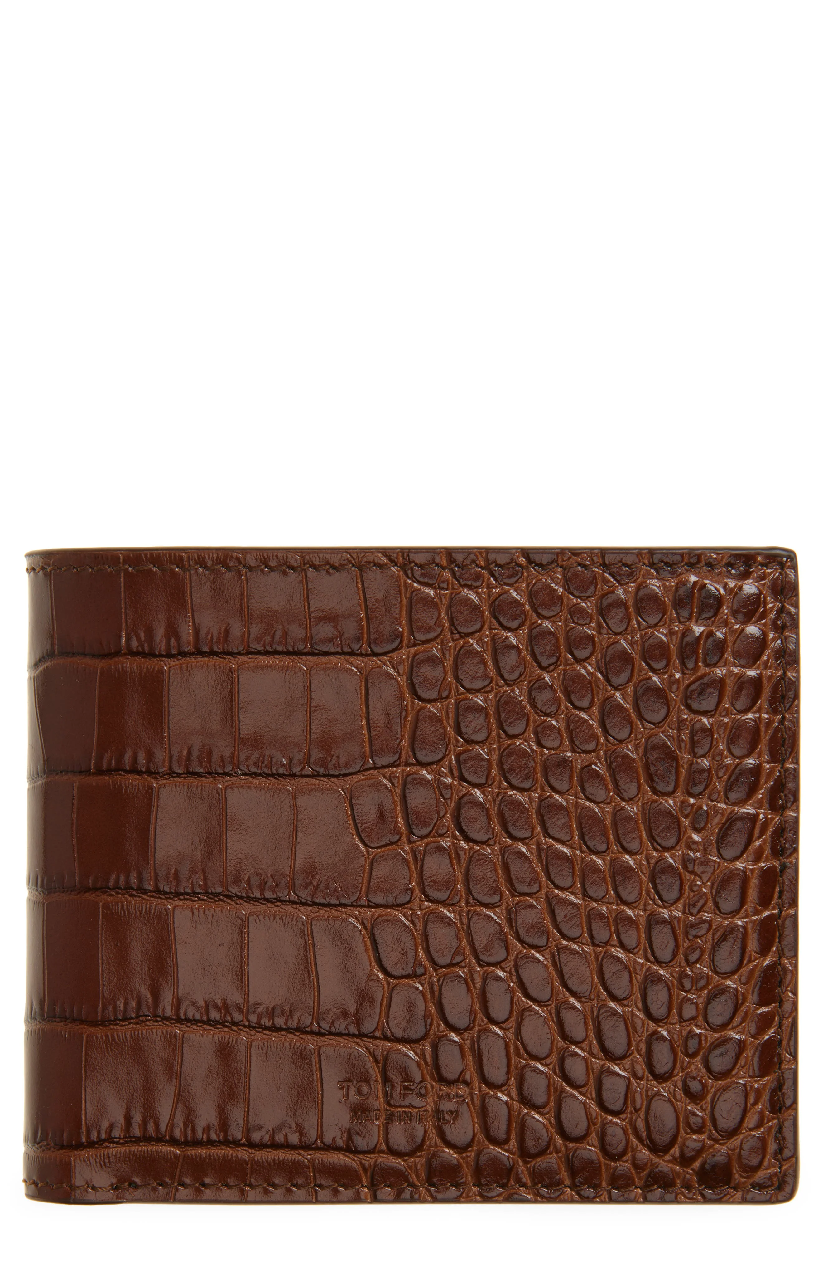 TOM FORD Embossed Classic Bifold Wallet in Caramel at Nordstrom - 1