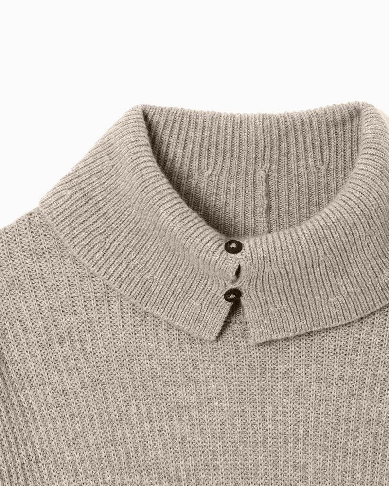 EMPORIO ARMANI TURTLENECK JUMPER IN VIRGIN WOOL WITH A HALF FISHERMAN’S-RIB KNIT outlook