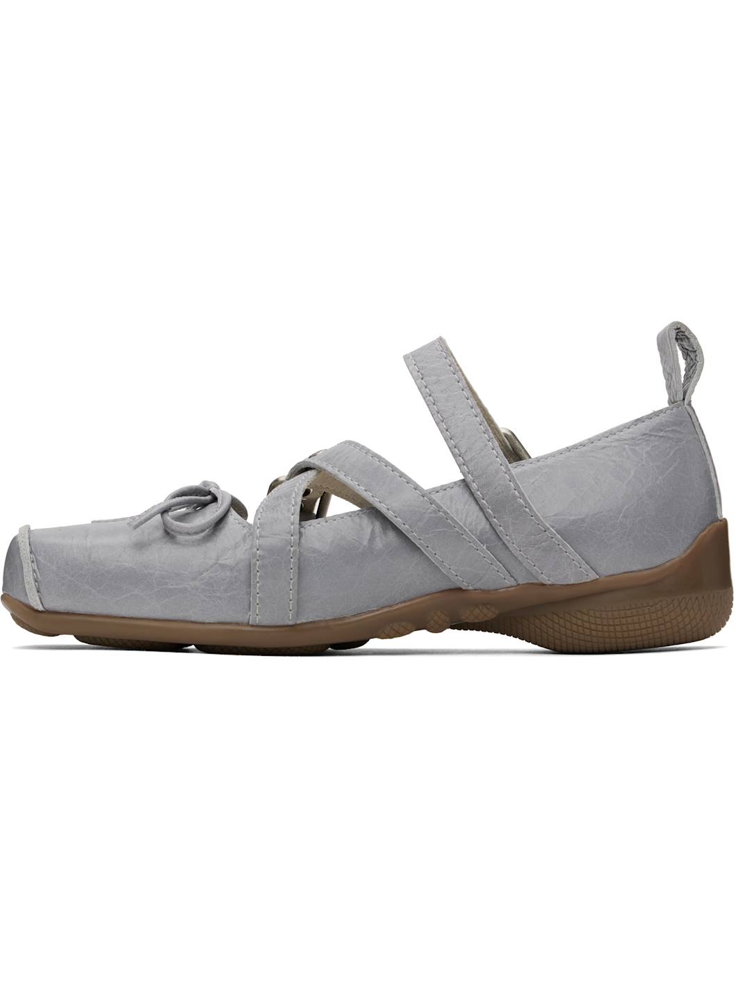 Blue Cross Buckle Ballerina Flats - 3