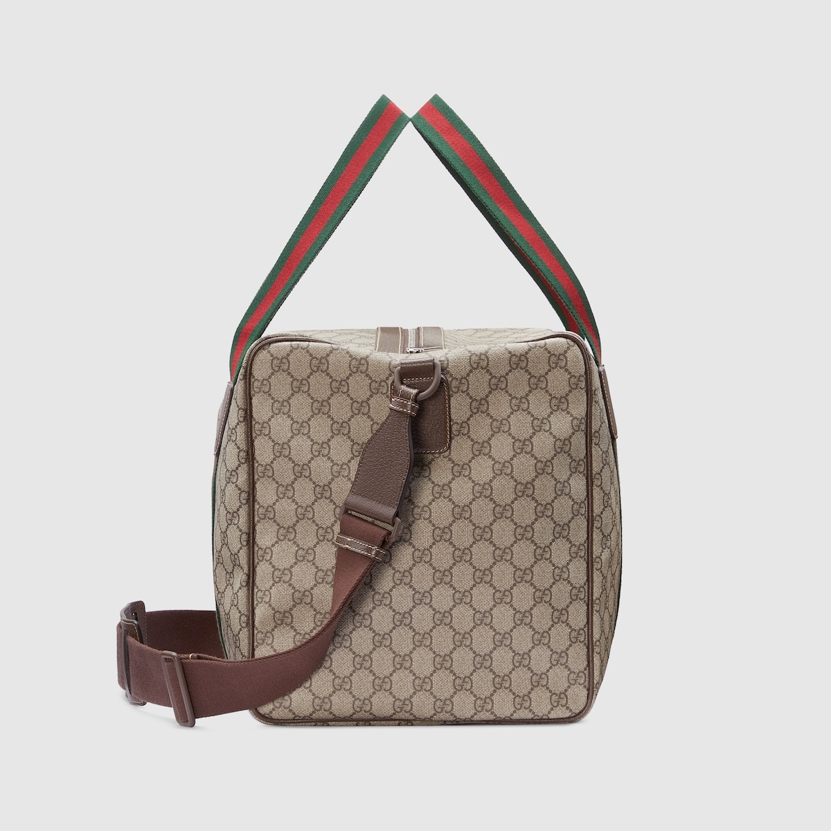 Gucci Savoy maxi duffle bag in beige and ebony Supreme