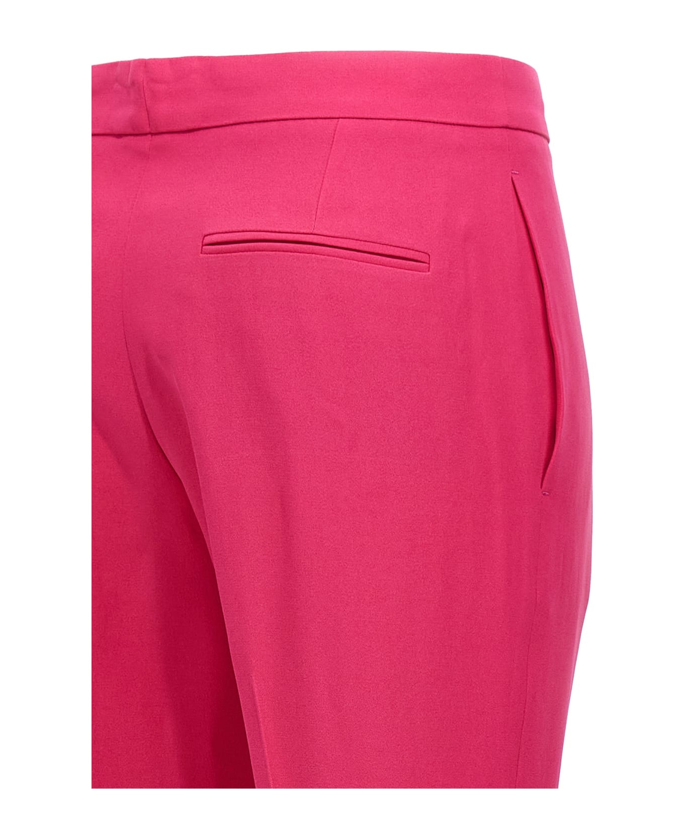 Fuchsia Cigarette Pants With Welt Pocket In Viscose Blend Woman - 4