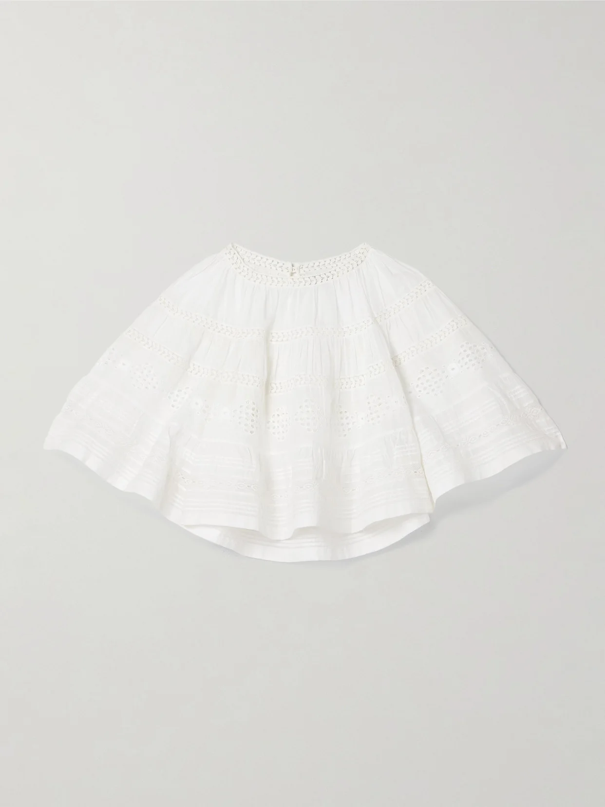 Dilama Crochet-trimmed Broderie Anglaise Organic Cotton-voile Blouse - 1