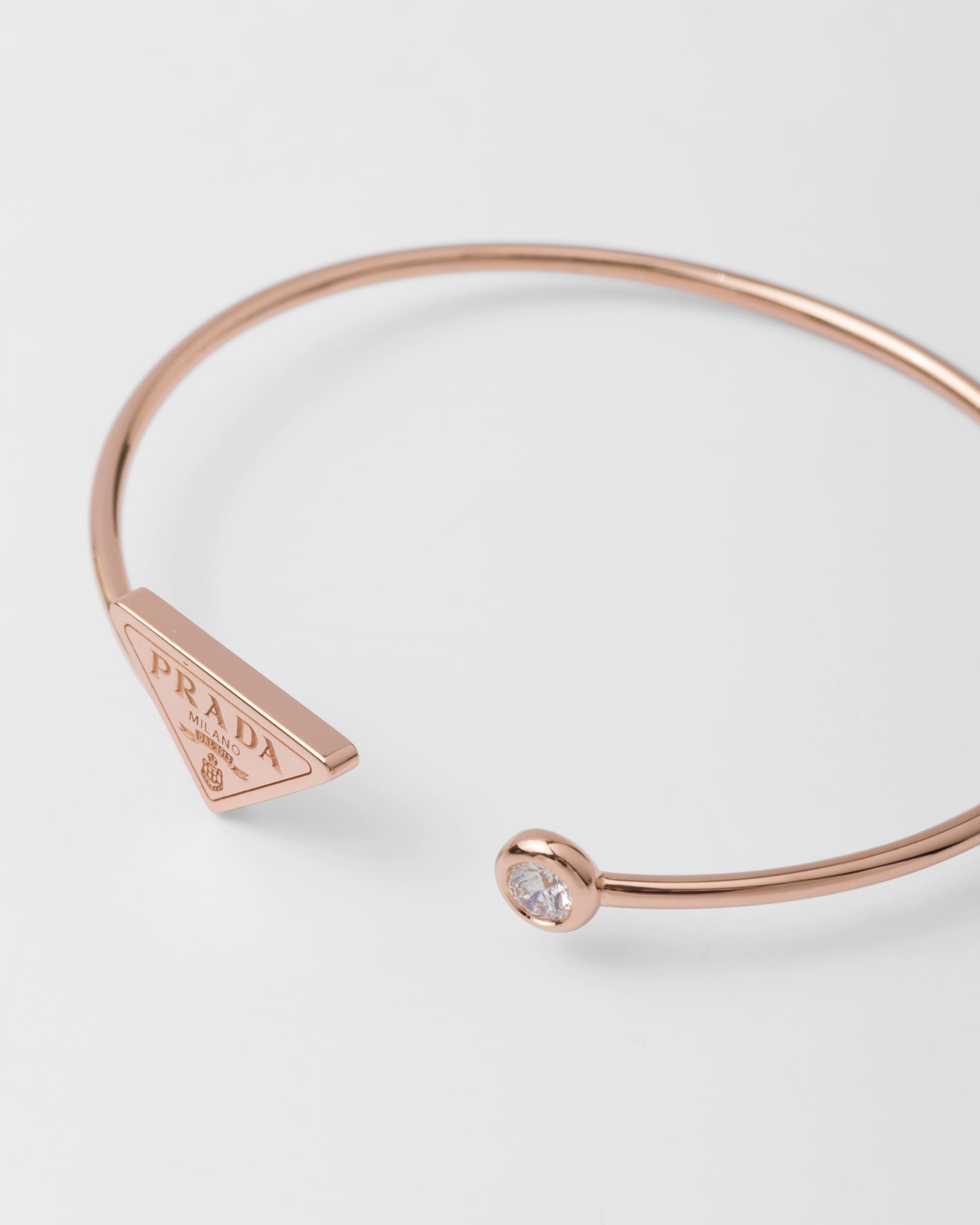 Eternal Gold bangle bracelet in pink gold with diamond - 3