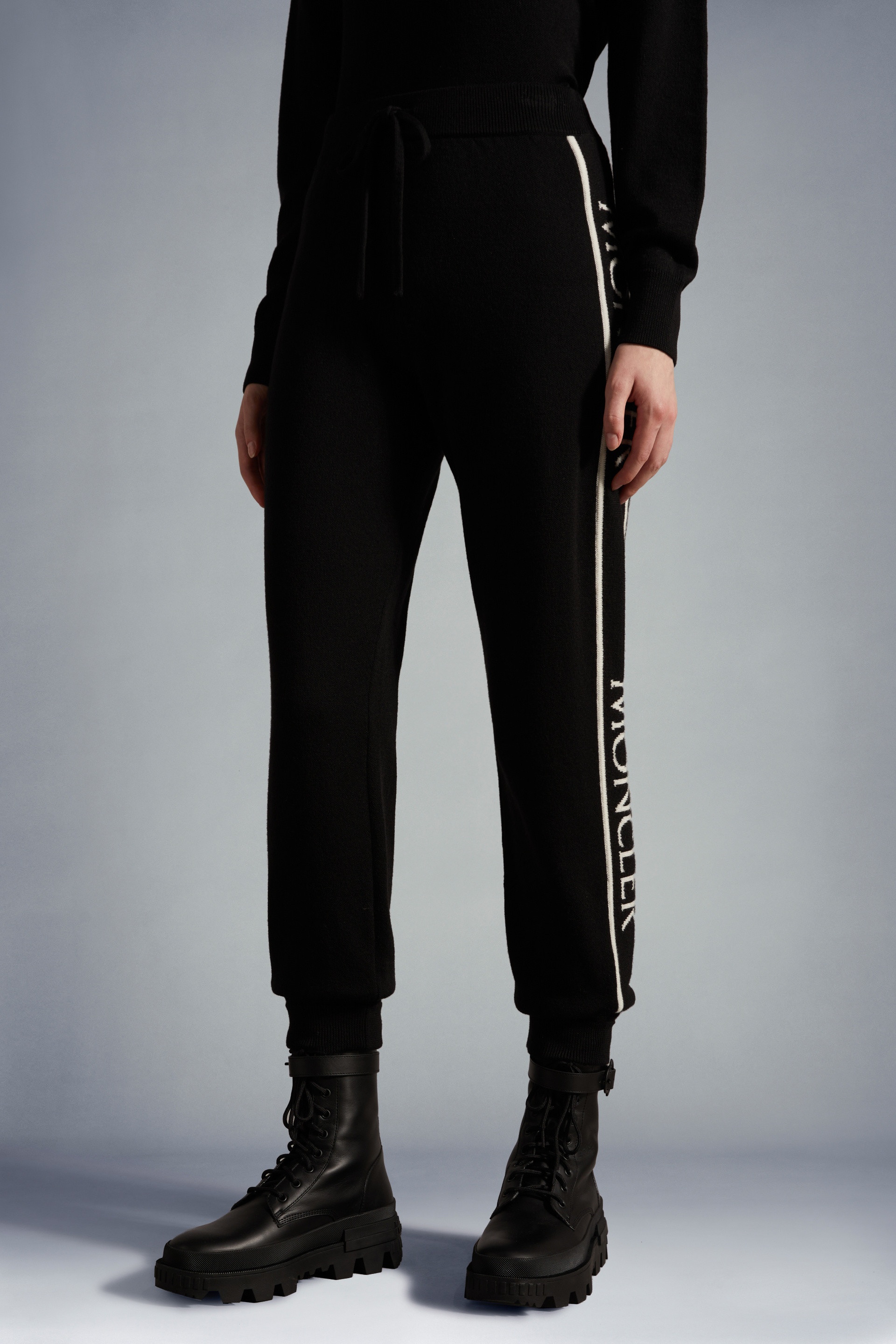 Logo Trim Wool Sweatpants - 3