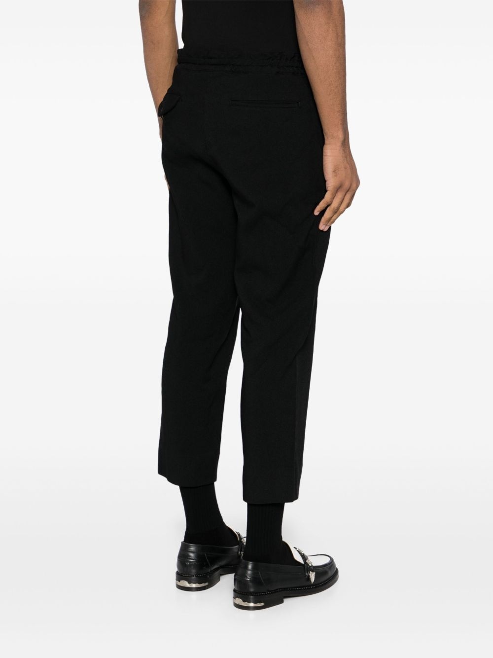 elasticated waist cropped trousers - 5