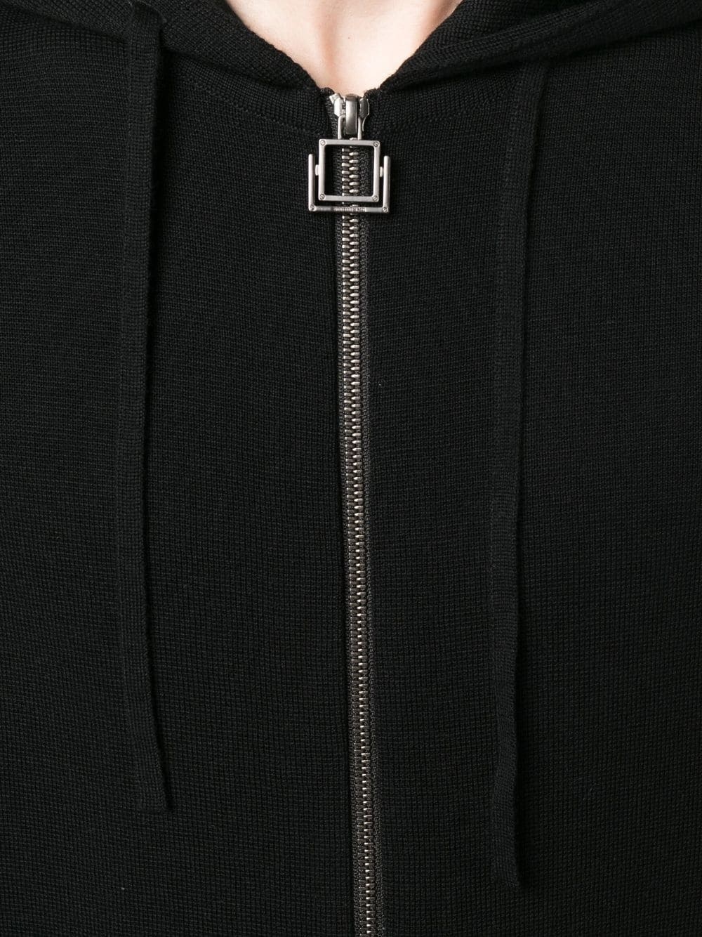 jersey-knit drawstring zipped hoodie - 5