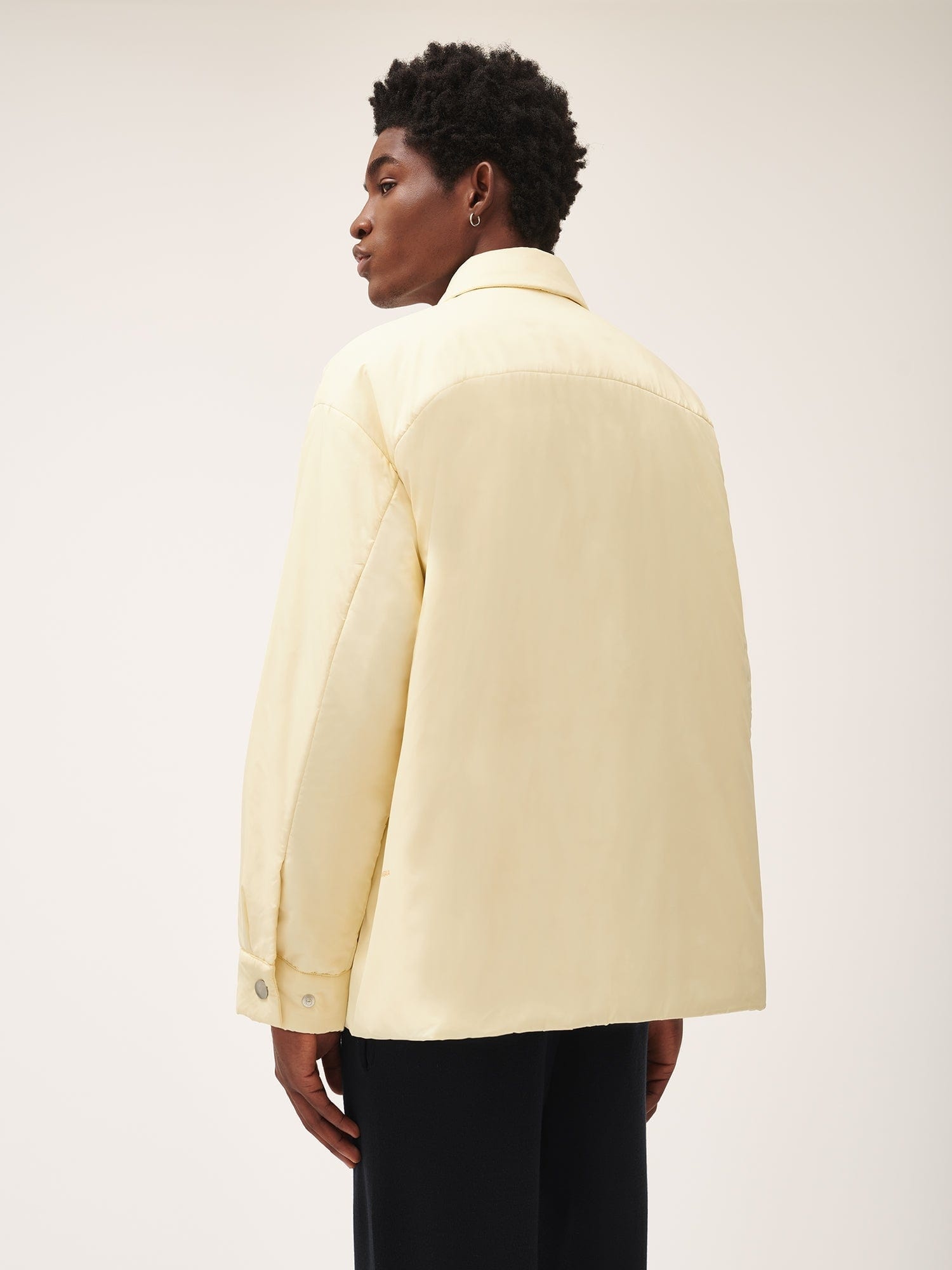 Mens Flower-Warmth Padded Overshirt - Rind Yellow - 3