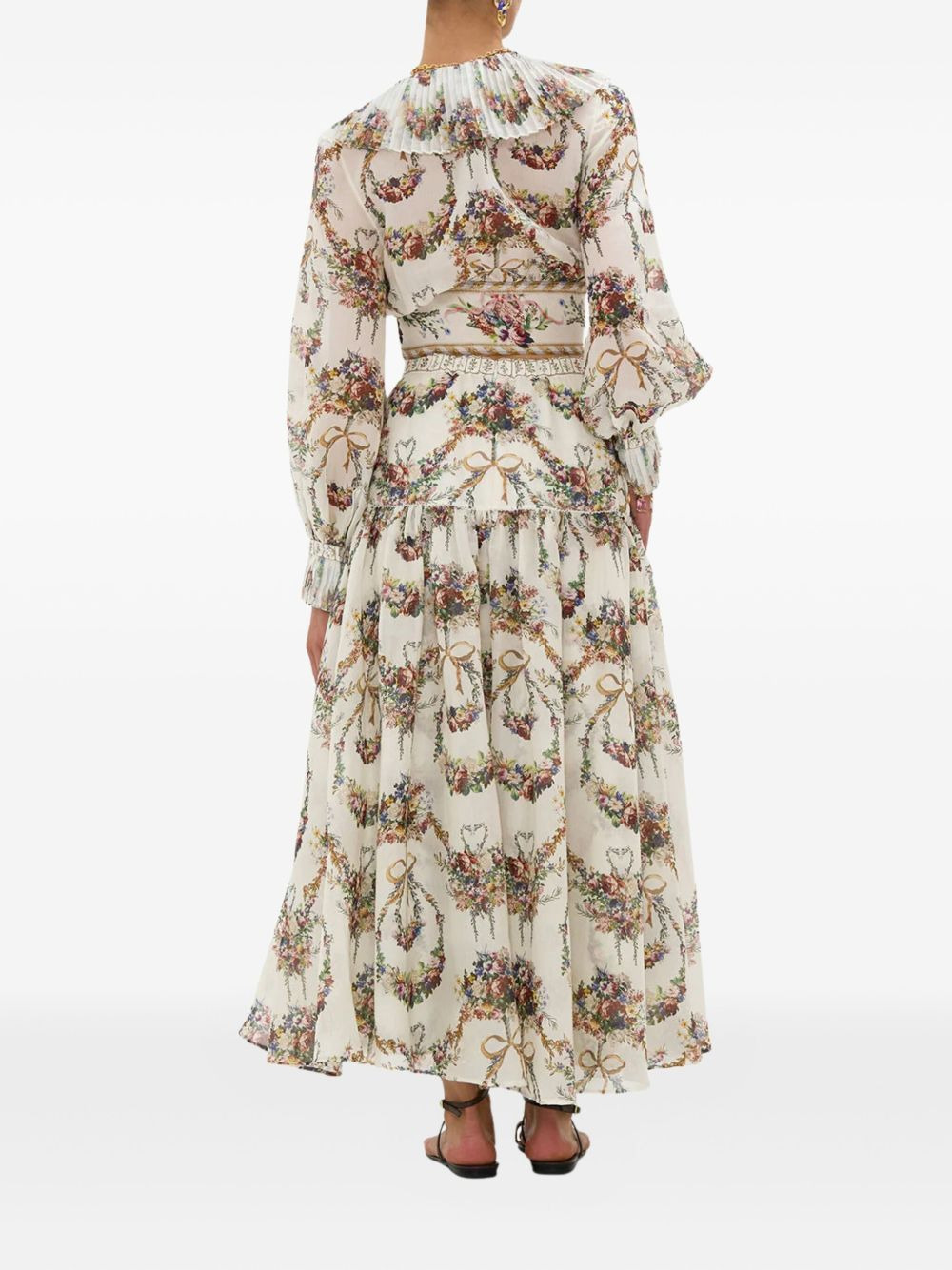 floral-print tiered skirt - 3