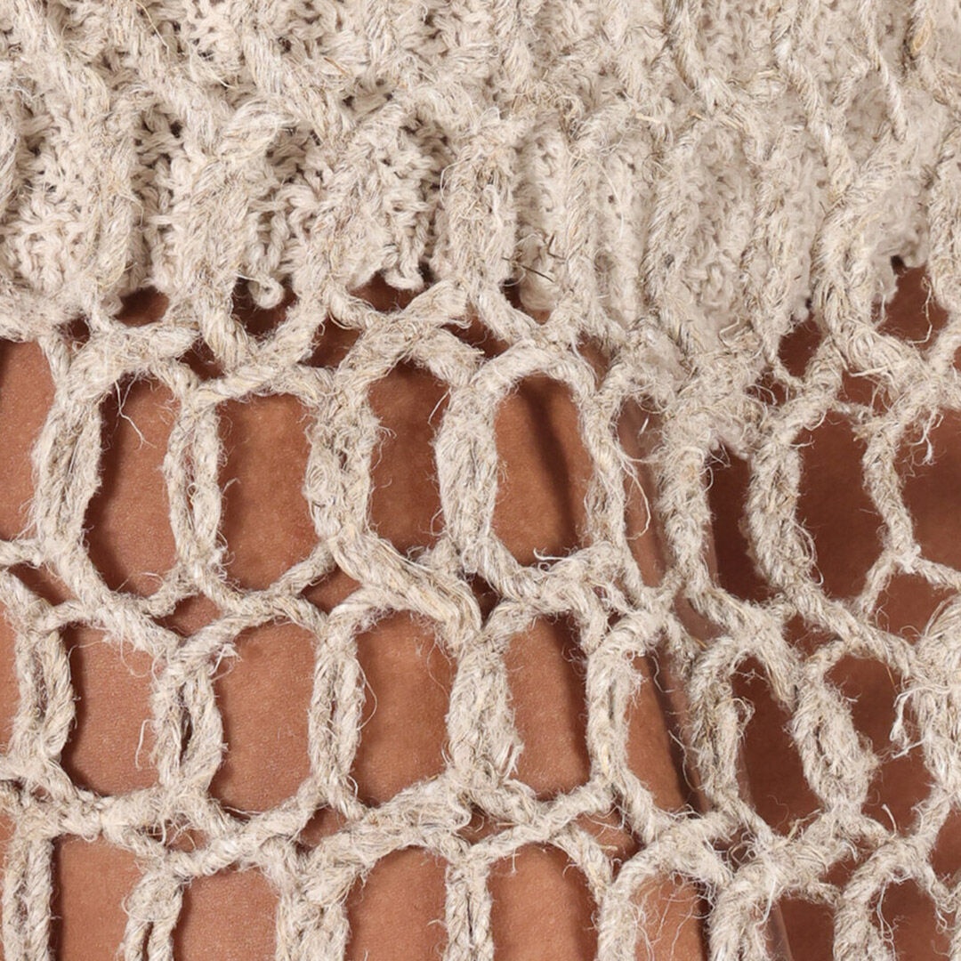 Long Mesh Skirt with Fringes - 5
