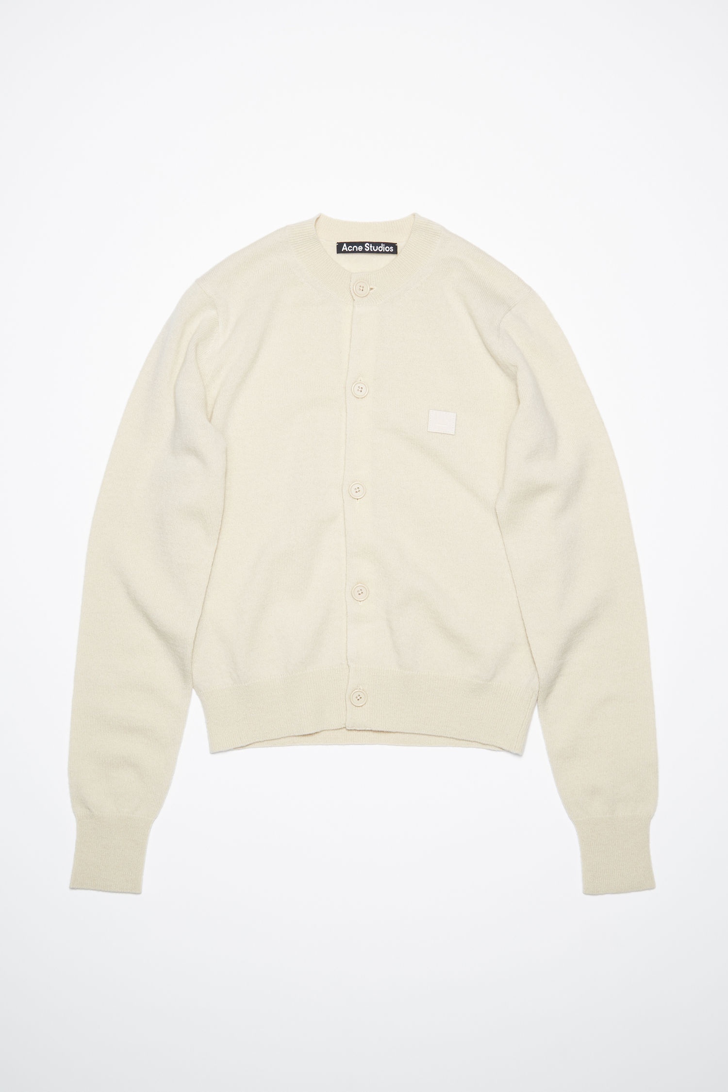 Crew neck cardigan - Cream beige - 4