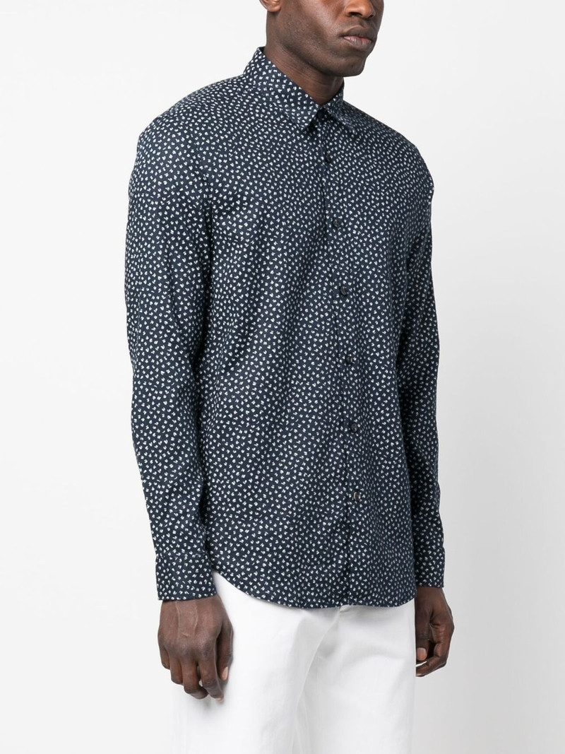 abstract-print linen shirt 3